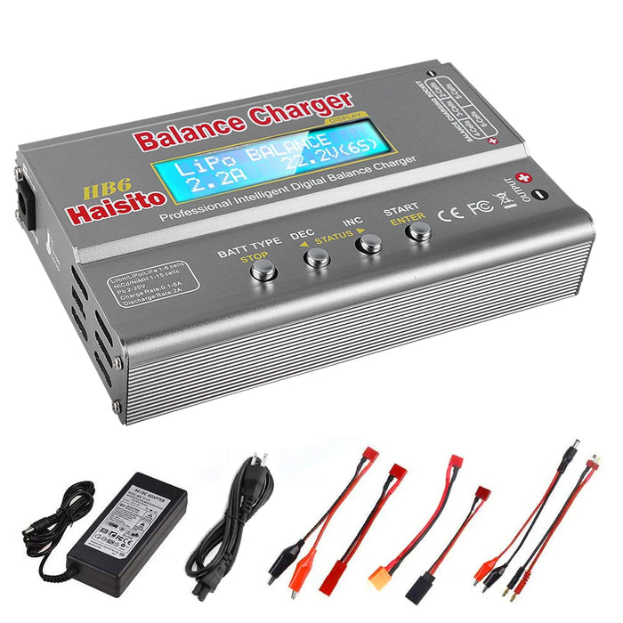 Caricabatteria multifunzione IMAX B6 80W per Lipo Li-ion LiFe NiMh Ni-Cd PB RC Balance Scaricatore + Adattatore 15V 6A Opzionale