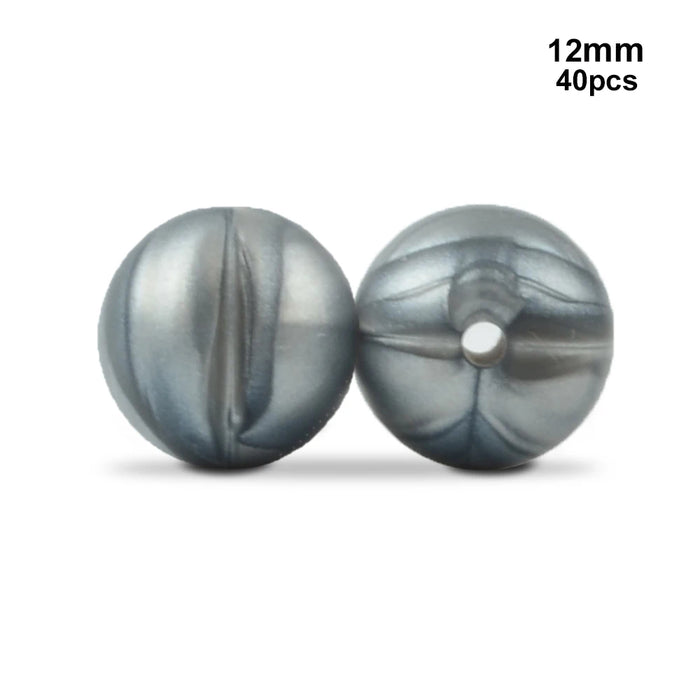 LOFCA 40 pz 12mm Perle di Silicone Dentizione Masticare Perline Food Grade Massaggiagengive Collana BPA Libero Gioielli Fai Da Te Bambino Massaggiagengive Giocattolo Ciuccio