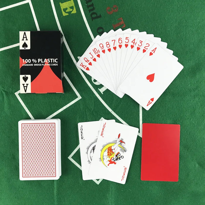 2 pz/lotto Baccarat Texas Hold'em carte da gioco in plastica resistente all'usura impermeabile Poker Card Board Bridge Poker Game Yernea