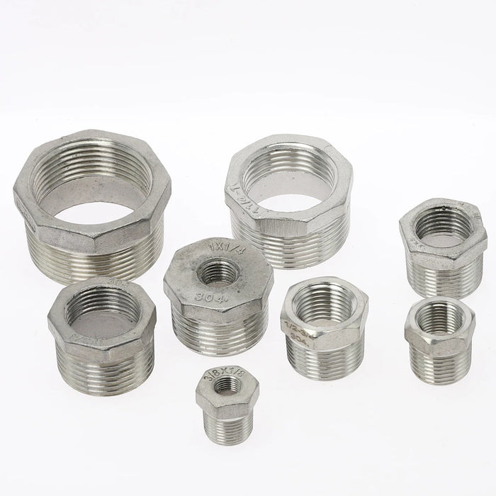 Boccola riduttore cuore tonificante 1/8 "1/4" 3/8 "1/2" BSP Filettatura maschio/femmina SS304 Raccordi per tubi in acciaio inossidabile per acqua Gasolio