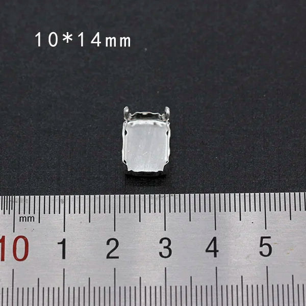 30p Base vuota da cucire su strass Gioielli in cristallo sfaccettato Artiglio vuoto placcato argento per accessori per indumenti in pietra Link 1