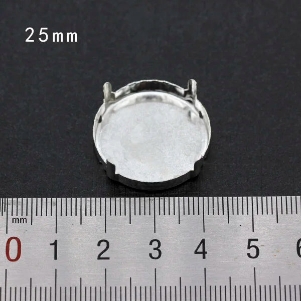 30p Base vuota da cucire su strass Gioielli in cristallo sfaccettato Artiglio vuoto placcato argento per accessori per indumenti in pietra Link 1