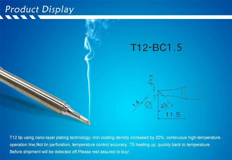 Punte per saldatore T12 Serie T12 T12-BC1 BC1.5 BC2 BC3 BCF1 BCF2 BCF3 Punte per saldatore Strumenti di saldatura