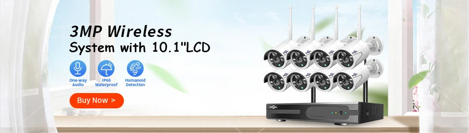 Hiseeu 5MP 3MP 8CH POE NVR Video Audio Record ONVIF CCTV IP Security Surveillance Camera System Kit Set Outdoor House Waterproof