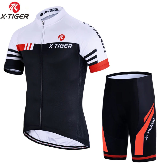 X-tiger Set da ciclismo Uniforme da bici Maglia da ciclismo estiva Set Maglie da bicicletta da strada Abbigliamento da bicicletta MTB Abbigliamento da ciclismo traspirante