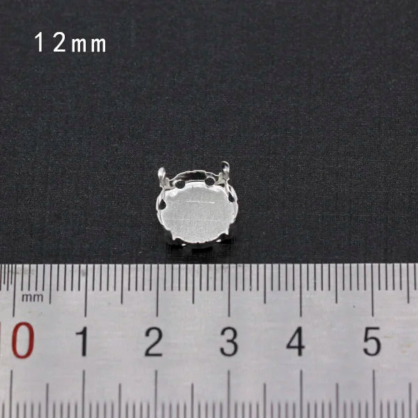 30p Base vuota da cucire su strass Gioielli in cristallo sfaccettato Artiglio vuoto placcato argento per accessori per indumenti in pietra Link 1