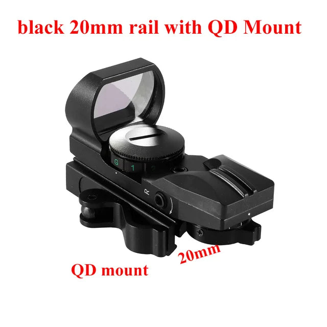 Bestsight Red Dot Sight Mirino olografico Reflex 4 Reticolo Ottiche Collimatore illuminato rosso e verde Mirino da caccia