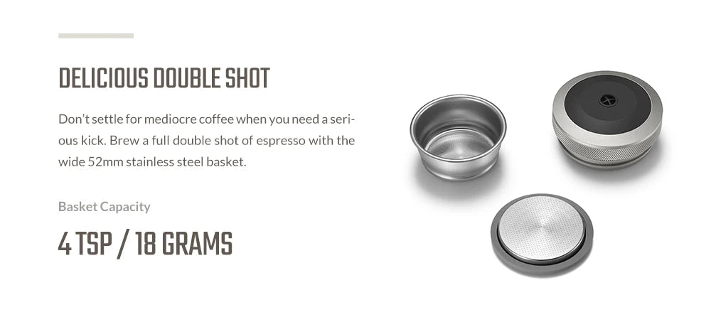 WACACO Picopresso Macchina per caffè espresso portatile, Macchina per caffè speciale, Caffè da viaggio a pressione da 18 bar, Regalo, Capodanno