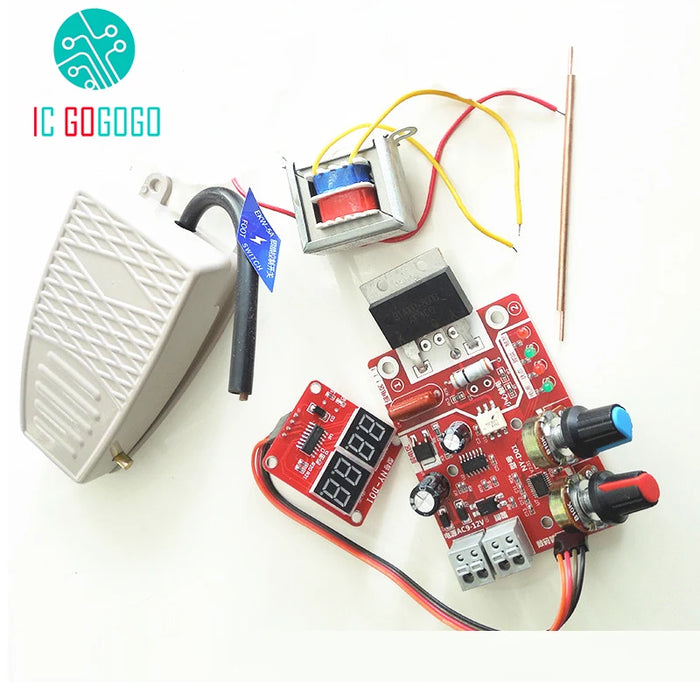 NY-D01 100A/40A Scheda di controllo della saldatrice a punti Saldatore Trasformatore Pannello di controllo Parti Regolare il tempo Corrente Display digitale