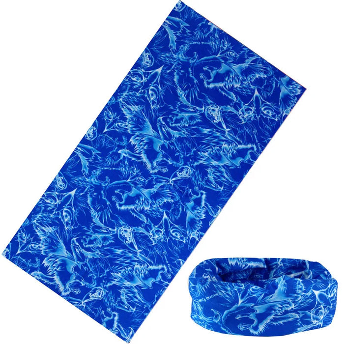 Sciarpa al collo con anello magico con teschio Fascia per capelli Bandana multifunzionale Viso Tubo tubolare senza cuciture Sciarpe unisex per uomo donna