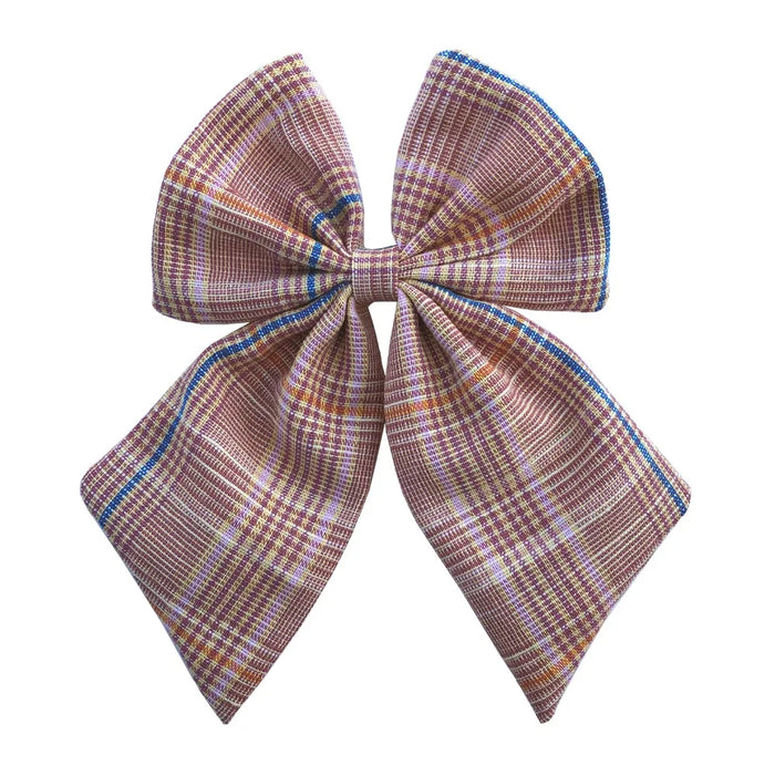 Fiocchi per capelli in cotone e lino Boutique Fermagli per capelli Neonate Donne Grandi mollette per fiocco da marinaio Fermagli per capelli Accessori per capelli Copricapo