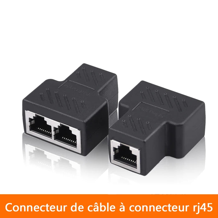 Cavo LAN di rete da 1 a 2 vie Ethernet femmina Cat6 RJ45 Adattatore connettore splitter UTP Cat7 5e Connector Switch Adattatori Accoppiatore