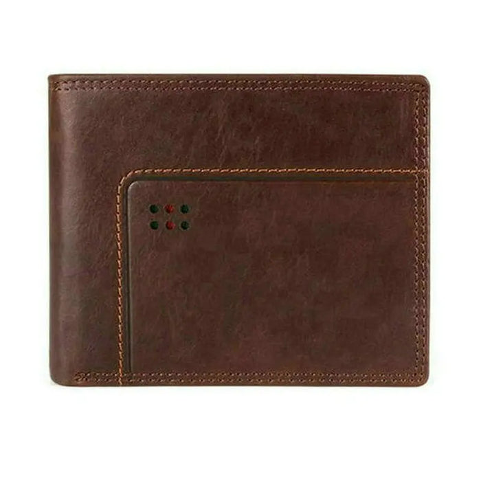 Portafogli da uomo in vera pelle di mucca con tasca portamonete portafoglio da uomo Vintage con blocco RFID portafoglio da uomo in vera pelle con porta carte