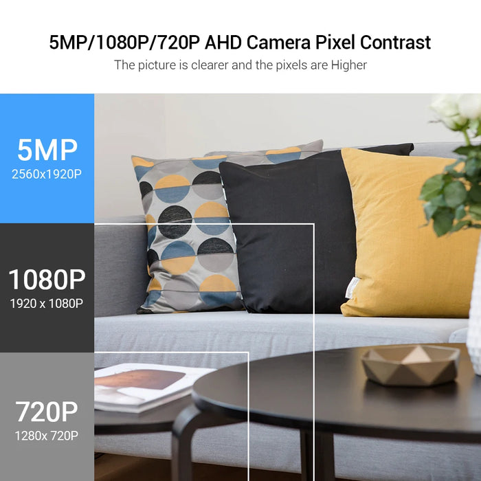 Telecamera CCTV AHD 5MP 1080P 720P Optioanl Telecamera AHD esterna bullet impermeabile ad alta risoluzione 4 array LED per visione notturna