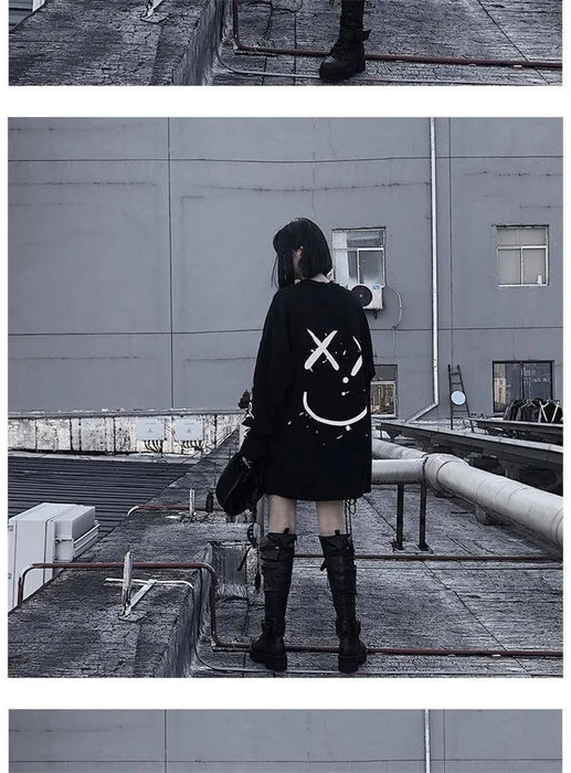 Felpa con Zip nera da donna coreana giacca invernale abbigliamento felpe con cappuccio oversize donna taglie forti tasche Vintage cappotti grandi Casual