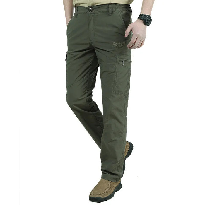 Pantaloni Cargo da uomo pantaloni lunghi maschili traspiranti impermeabili estivi pantaloni da jogging tasche militari pantaloni Casual Plus Size 4XL