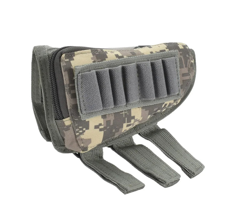 Tattico Muti-funzionale Caccia Cerniera Fucile Buttstock Pack Borsa Guancia Pad Resto Shell Mag Munizioni Pouch Pocket Magazine Bandoliera