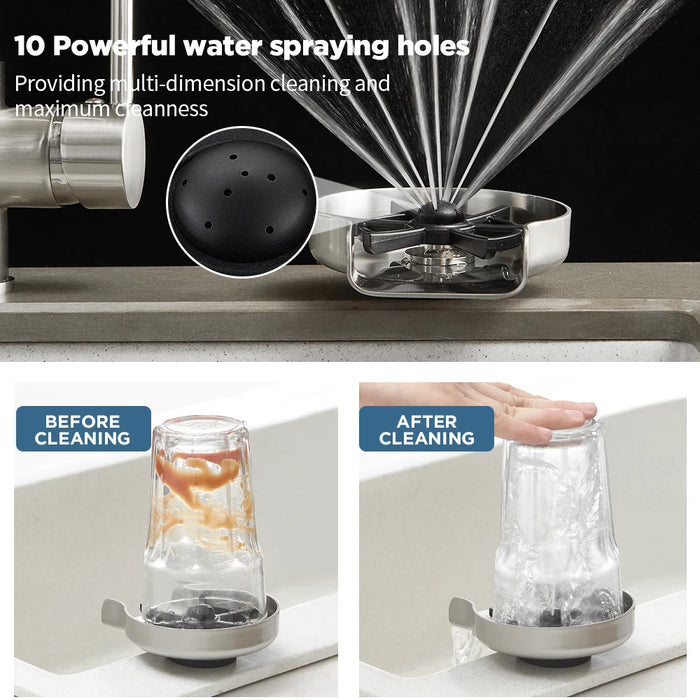 G1/2 rubinetto sciacquatrice in vetro per lavello domestico tazza automatica paglietta rondella Bar caffè brocca tazze di lavaggio strumento cucina domestica