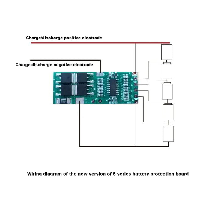 1S/2S/3S/4S/5S Li-Ion 18650 Caricabatteria al litio Modulo cella Lipo PCB BMS Scheda di protezione per motore di perforazione con bilanciamento