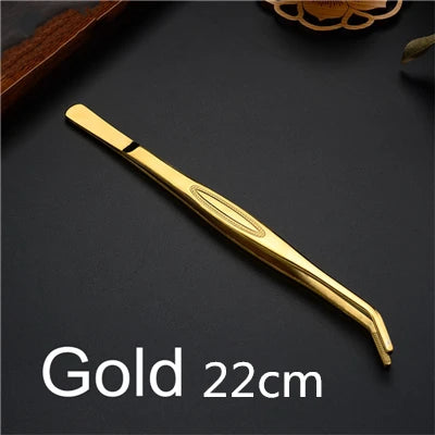 Pinzette per cucina e bar in acciaio inossidabile da 30 cm Pinze per alimenti Cucina Pinzette mediche Strumento da bar