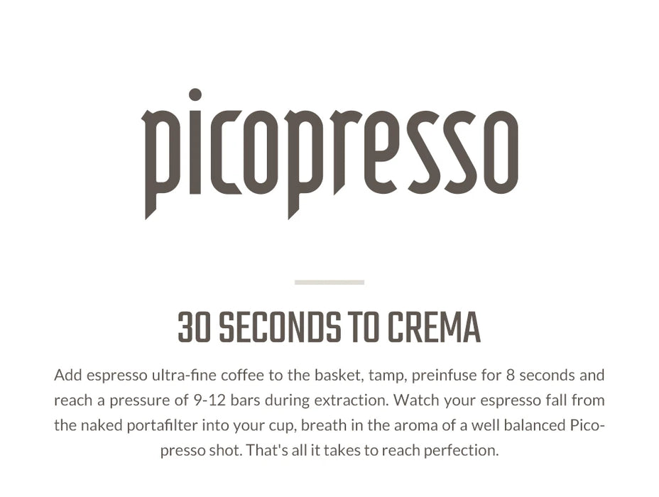 WACACO Picopresso Macchina per caffè espresso portatile, Macchina per caffè speciale, Caffè da viaggio a pressione da 18 bar, Regalo, Capodanno