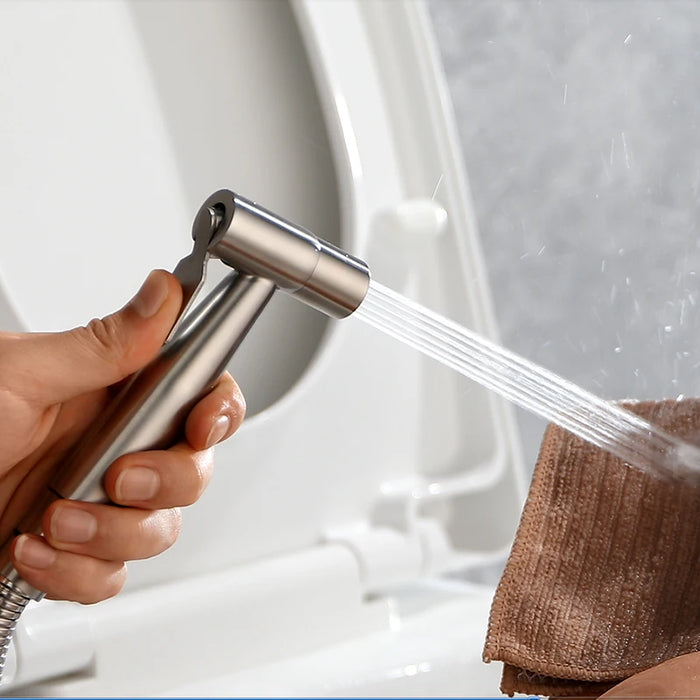 Set di spruzzatori per bidet portatili per wc rubinetto per Bidet a mano in acciaio inossidabile per bagno spruzzatore a mano soffione doccia autopulente