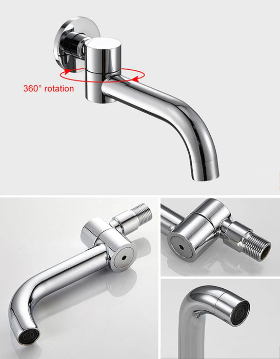 BECOLA Beccuccio per rubinetto a parete Beccucci quadrati e rotondi in ottone cromato/nero Accessori per rubinetti per doccia a cascata