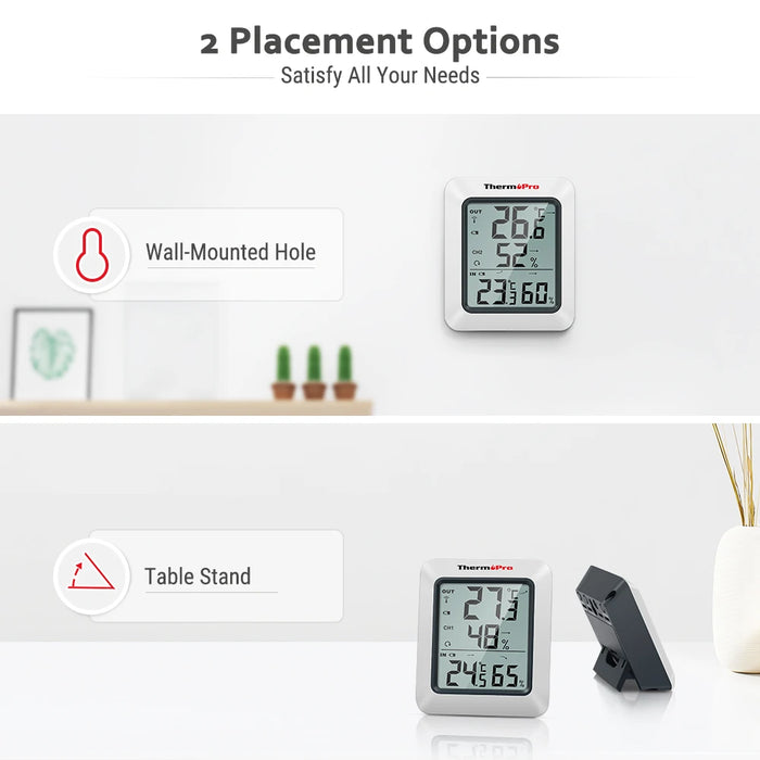 Stazione meteorologica igrometro termometro esterno digitale wireless ThermoPro TP60C 60M per la casa