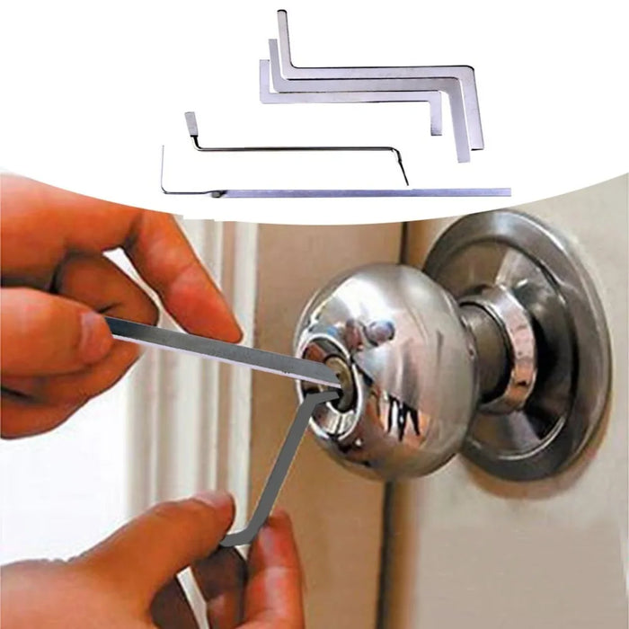 4 in 1 set di strumenti per fabbro pratica kit di blocco trasparente con chiave rotta estrattore chiave strumento rimozione ganci hardware