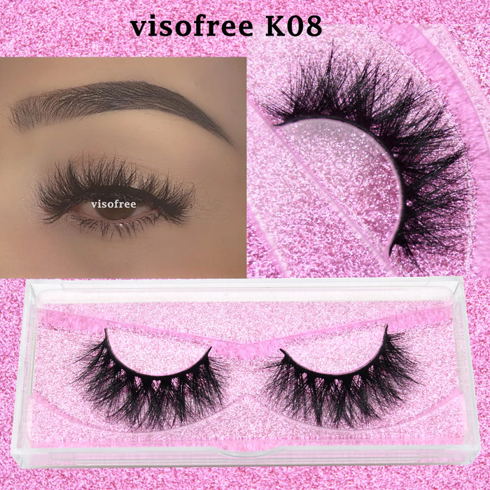 Ciglia Visofree Ciglia di visone 3D volume naturale fatto a mano ciglia morbide estensione ciglia lunghe ciglia di visone reale per il trucco E01