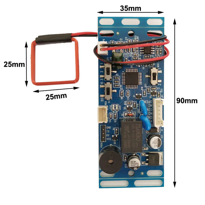 RFID EM/ID controllo accessi porta incorporata citofono controllo accessi controllo ascensore con 2 pezzi scheda madre 10 pezzi portachiavi Em