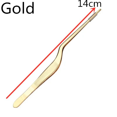 Pinzette per cucina e bar in acciaio inossidabile da 30 cm Pinze per alimenti Cucina Pinzette mediche Strumento da bar