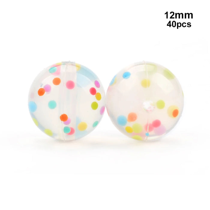 LOFCA 40 pz 12mm Perle di Silicone Dentizione Masticare Perline Food Grade Massaggiagengive Collana BPA Libero Gioielli Fai Da Te Bambino Massaggiagengive Giocattolo Ciuccio