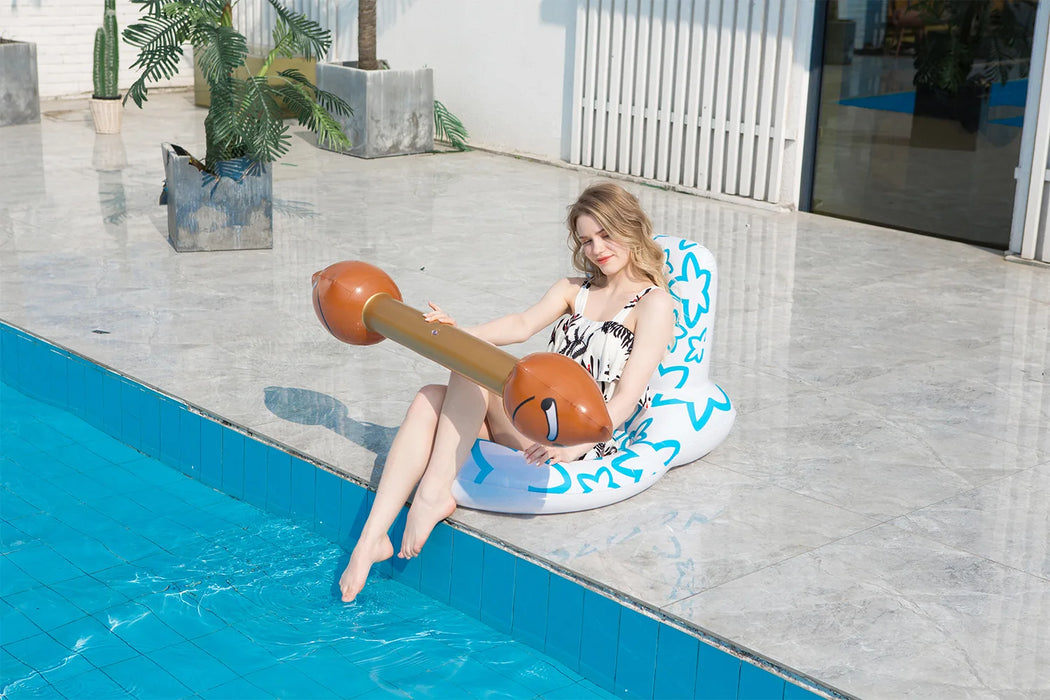 Giostra gonfiabile anello di nuoto piscina galleggiante gioco giocattoli Sport acquatici gioco per bambini forniture per feste per adulti zattera gladiatore