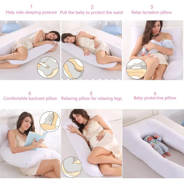 Cuscino per gravidanza PANGDUBE 130*70cm cuscino per la vita per dormire per le donne incinte cuscino per l'allattamento cuscino per l'allattamento al seno per le donne