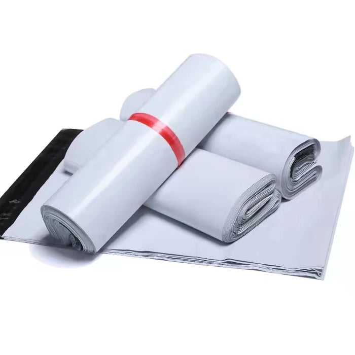 Sacchetti per buste di spedizione sacchetto di immagazzinaggio per buste Express in plastica sacchetti postali di colore bianco grigio sacchetto per corriere con sigillo autoadesivo