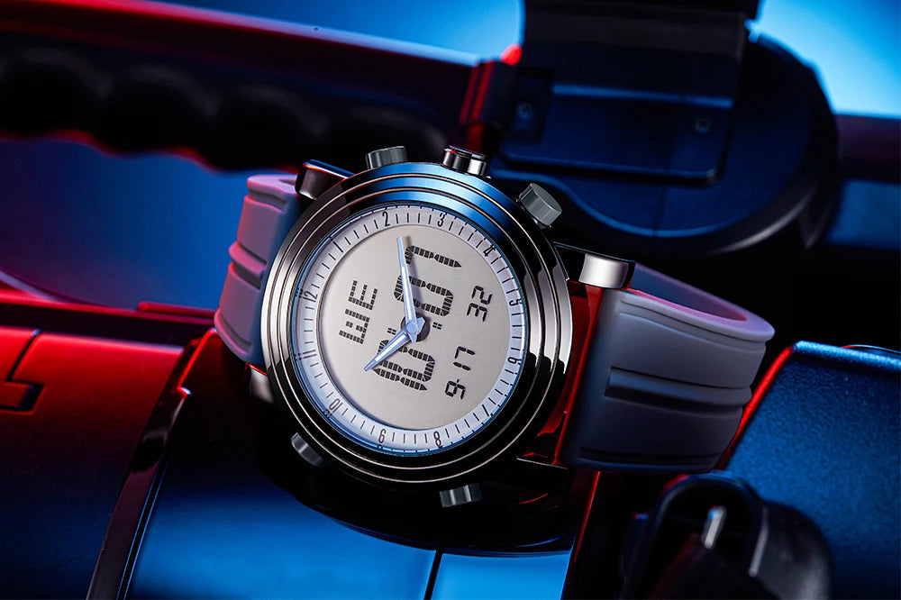 SINOBI orologi sportivi da uomo doppio Display analogico digitale LED orologi da polso al quarzo elettronici da uomo orologio impermeabile multifunzionale