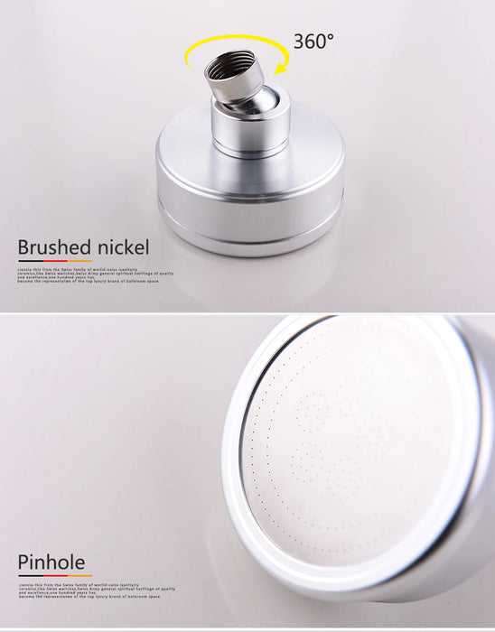 Ciencia Space soffione doccia rotondo in alluminio a risparmio idrico con filtro doccia staccabile può essere pulito