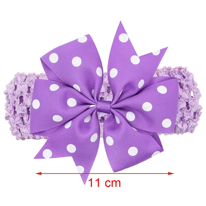 fascia per bambina Accessori per capelli per neonati fiocchi per fascia Copricapo Dot Neonato Regalo per bambini Nastro per neonati Panno per neonato Bowknot