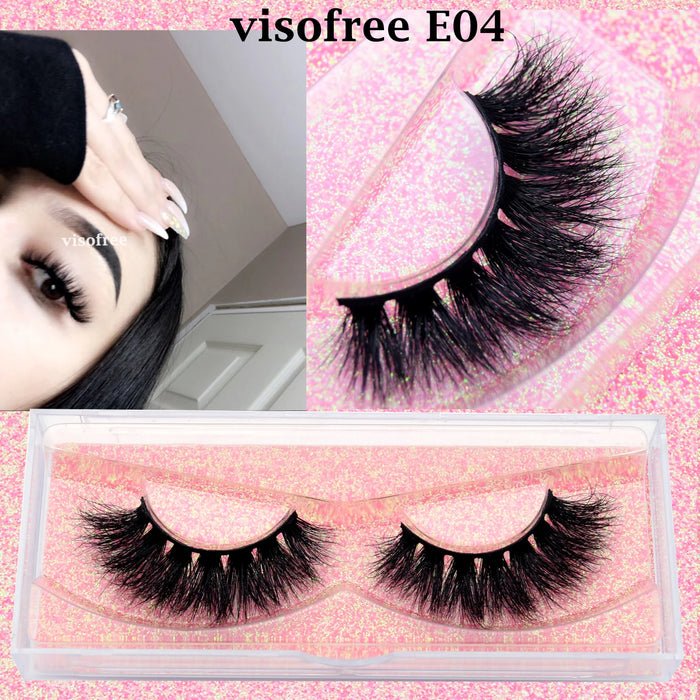 Ciglia Visofree Ciglia di visone 3D volume naturale fatto a mano ciglia morbide estensione ciglia lunghe ciglia di visone reale per il trucco E01