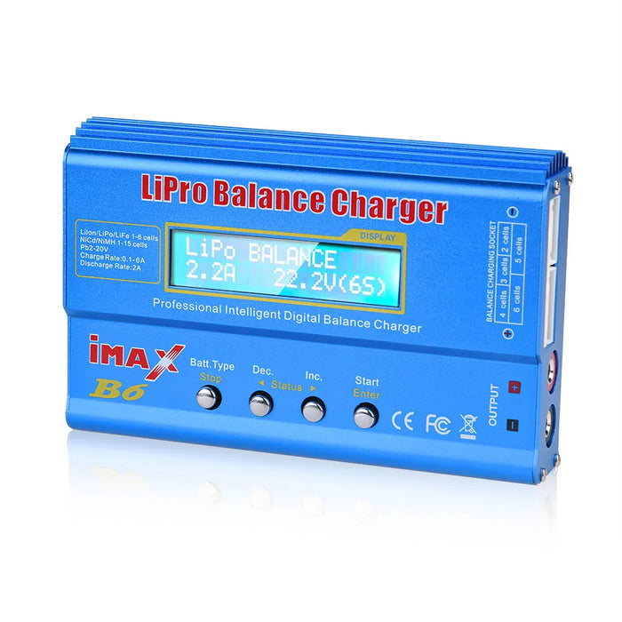 Caricabatteria multifunzione IMAX B6 80W per Lipo Li-ion LiFe NiMh Ni-Cd PB RC Balance Scaricatore + Adattatore 15V 6A Opzionale