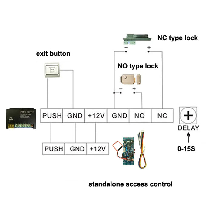 RFID EM/ID controllo accessi porta incorporata citofono controllo accessi controllo ascensore con 2 pezzi scheda madre 10 pezzi portachiavi Em