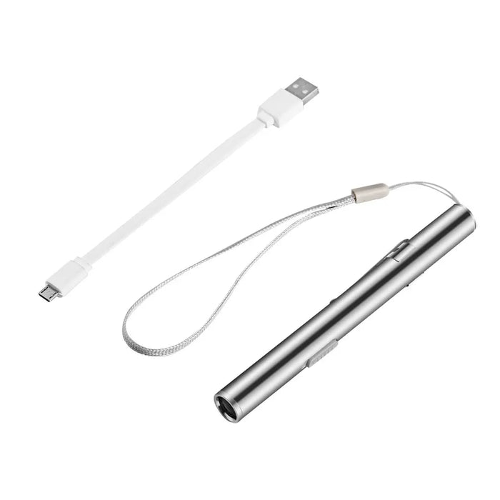 Torcia a LED mini torcia ricaricabile USB con penna medica professionale portatile a risparmio energetico con clip in acciaio inossidabile