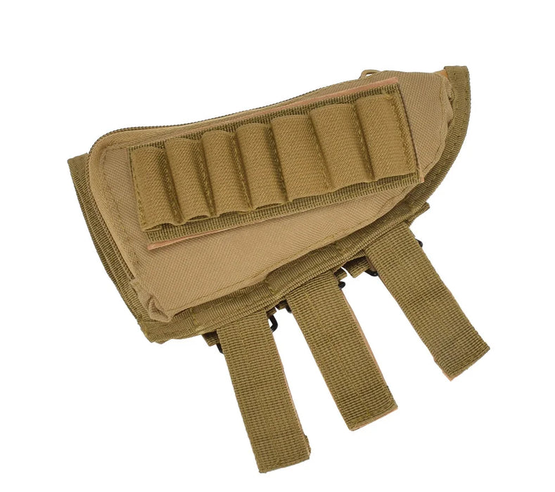 Tattico Muti-funzionale Caccia Cerniera Fucile Buttstock Pack Borsa Guancia Pad Resto Shell Mag Munizioni Pouch Pocket Magazine Bandoliera