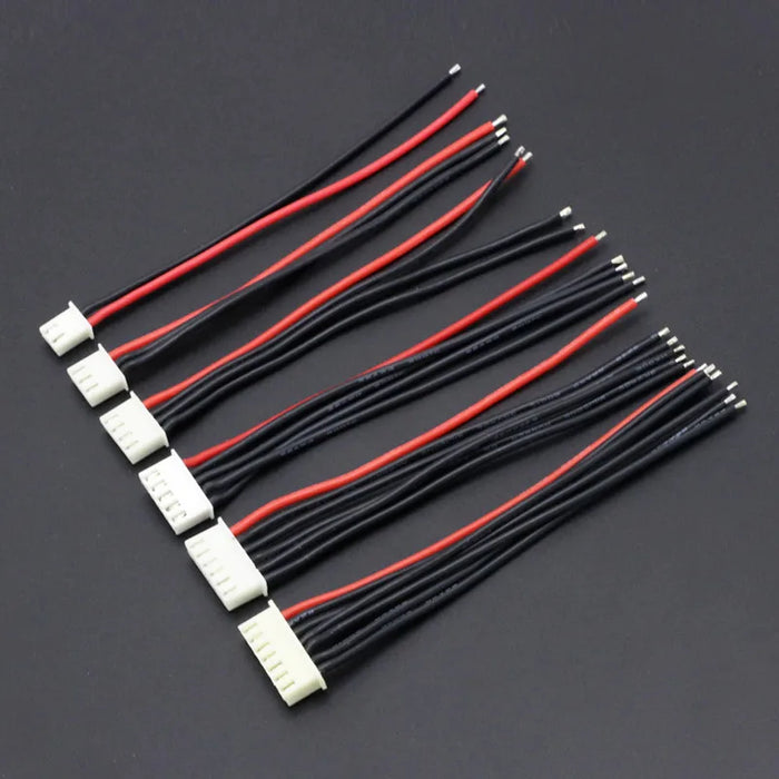 Buona Qualità 2s 3s 4s 5s 6s LiPo Batteria Bilanciamento Caricatore Spina Linea/Filo/Connettore 22AWG 100mm JST-XH Cavo Bilanciatore 5 Pezzi/lottp