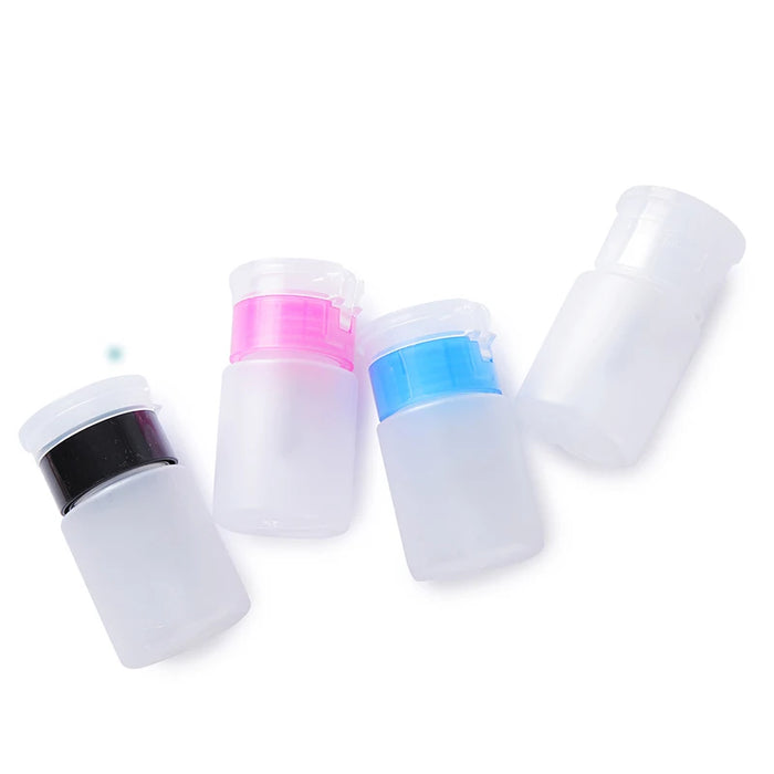 Mini dispenser per nail art da 75 ml, bottiglia vuota, gel acrilico, detergente per rimozione smalto, contenitore per liquidi, piccola pressione