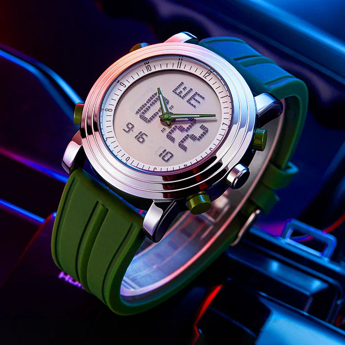 SINOBI orologi sportivi da uomo doppio Display analogico digitale LED orologi da polso al quarzo elettronici da uomo orologio impermeabile multifunzionale