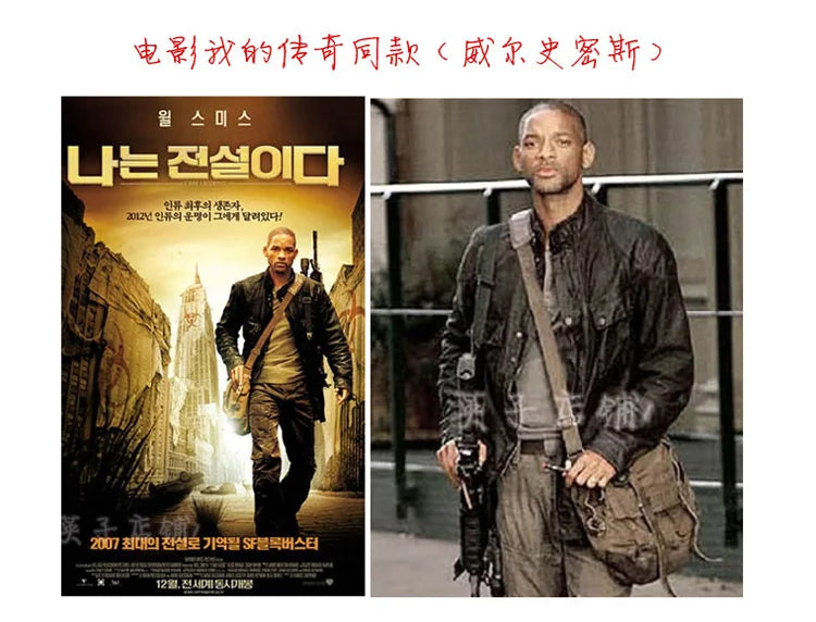 SONO LEGEND Will Smith Tela + Borsa a tracolla da uomo in vera pelle Borsa a tracolla in tela da uomo Borsa a tracolla Borsa casual a tracolla