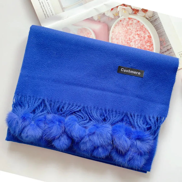 200*70 cm Donna Tinta unita Morbido Hairball Sciarpa Oversize Cashmere Scialle da donna Avvolgere Inverno Pashmina Hijab femminile Fascia Silenziatore