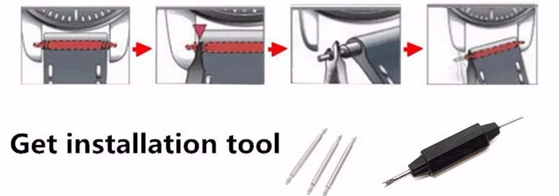 Accessori per cinturini per cinturini per orologi Barra a molla in acciaio inossidabile 4 pezzi Strumento di riparazione per cinturini in metallo argentato Perno di collegamento cinturino da 16-28 mm